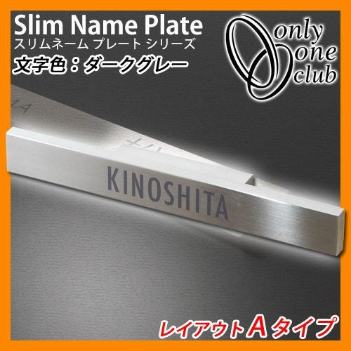 表札　ネームプレート　林田　ハヤシダ　ステンレス 表札 ステンレス表札 ステンレスネームプレート スマート レイアウトA