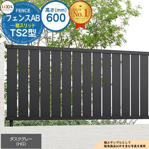 無料☆特典付】フェンスAB TS2型 ダスクグレー H600タイプ（T-6サイズ