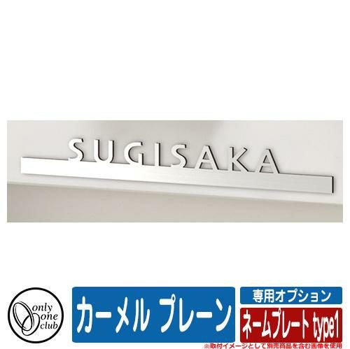 門柱 ポスト 機能門柱 カーメル プレーン 専用オプション ネーム