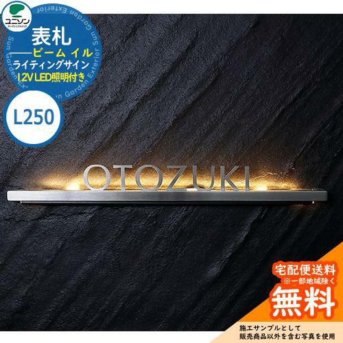 表札 戸建て おしゃれ ステンレス 表札 ライティングサイン ビーム